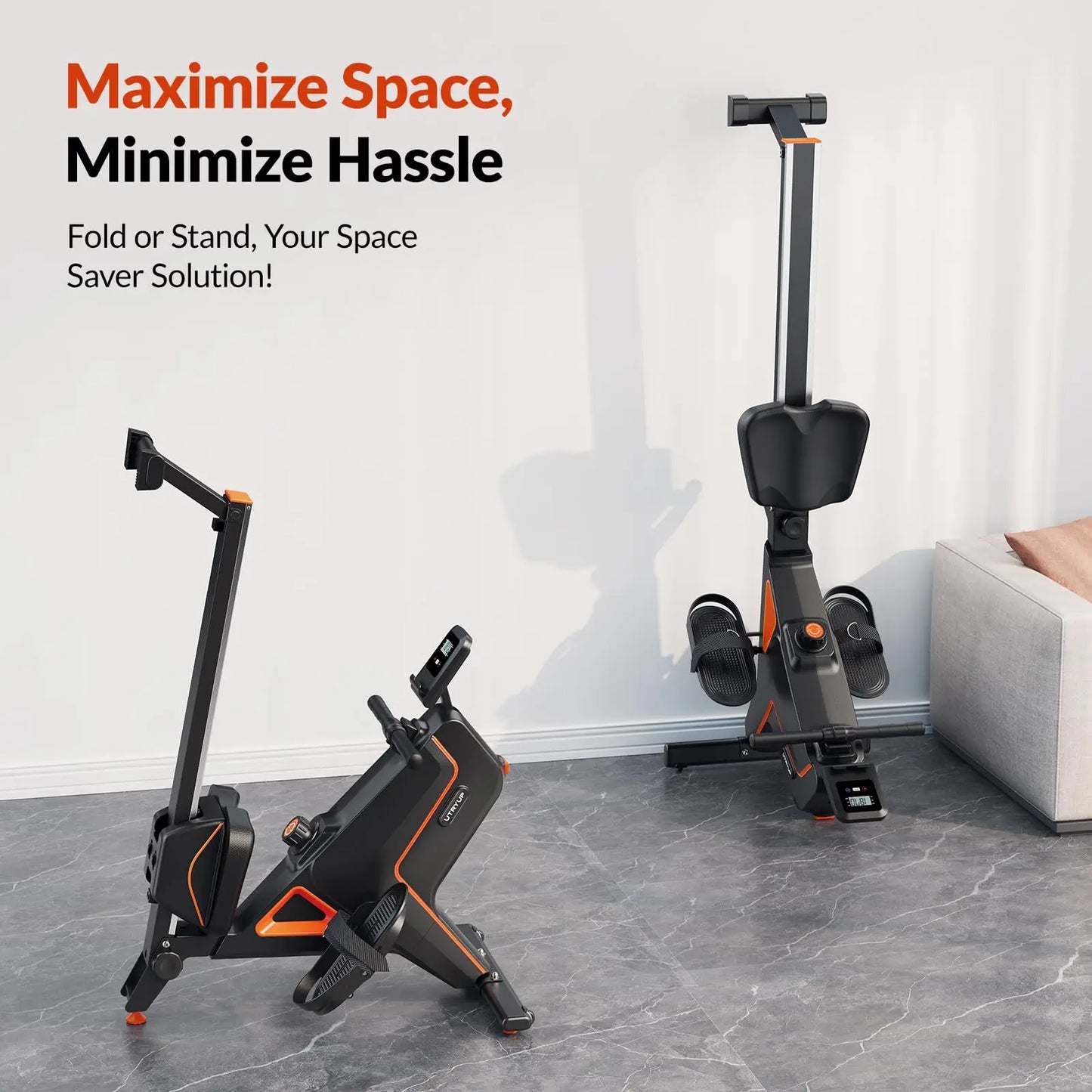 Utryup Magnetic Rowing Machine R05 Water Rower R10 16 Levels Quiet Resistance Foldable Compact Home Gym Fitness Equipment