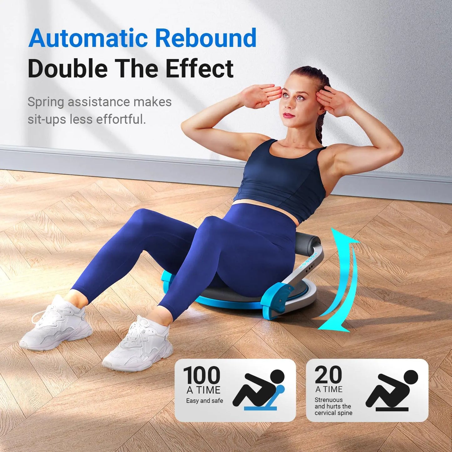 MERACH AB Workout Equipment Adjustable Resistance Sit Up Machine