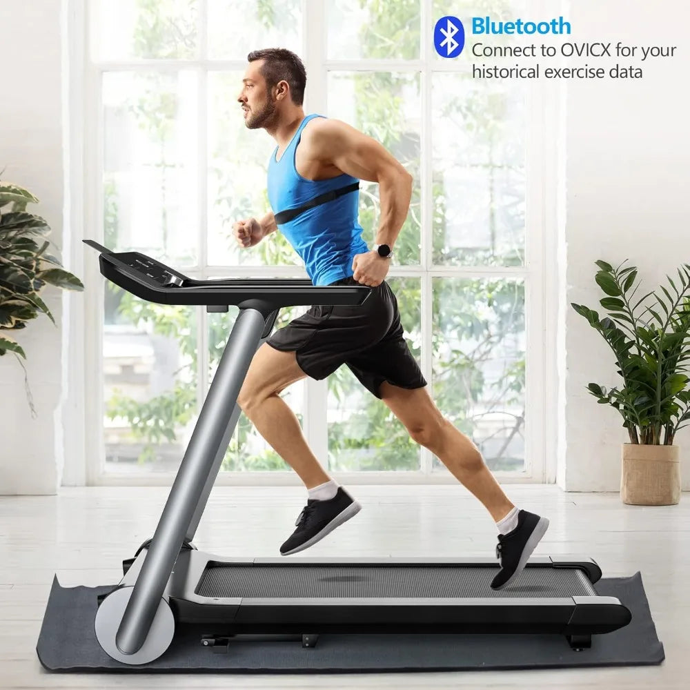 Folding Treadmill for Gym with Heart Rate Belt and Bluetooth