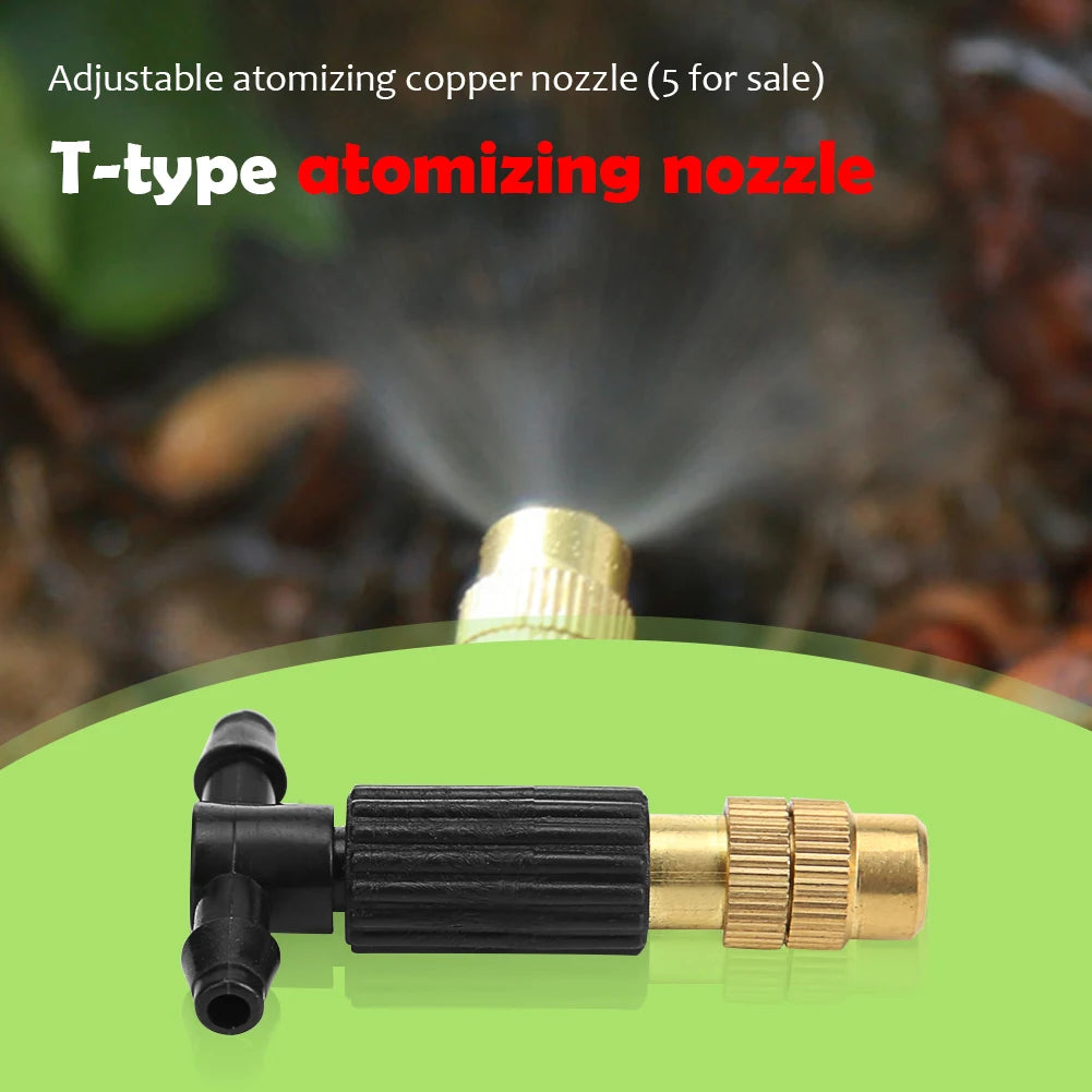 5-50Pcs Micro Drip Irrigation Misting Brass Nozzle Garden Spray Cooling