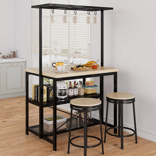 Kitchen Island with Storage and Power Outlet for Kitchen