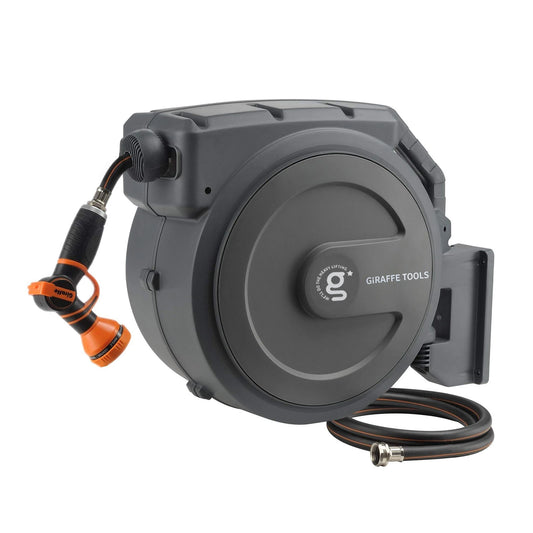 Giraffe Tools AW40 Retractable Hose Reel 5/8" x 90 ft Wall Mounted Garden Hose