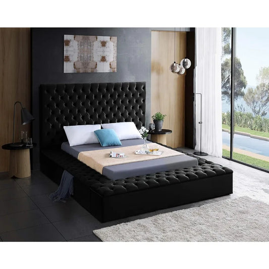 Black Bunk Beds Double Bed King Queen Twin Modern Furniture With Storage Space