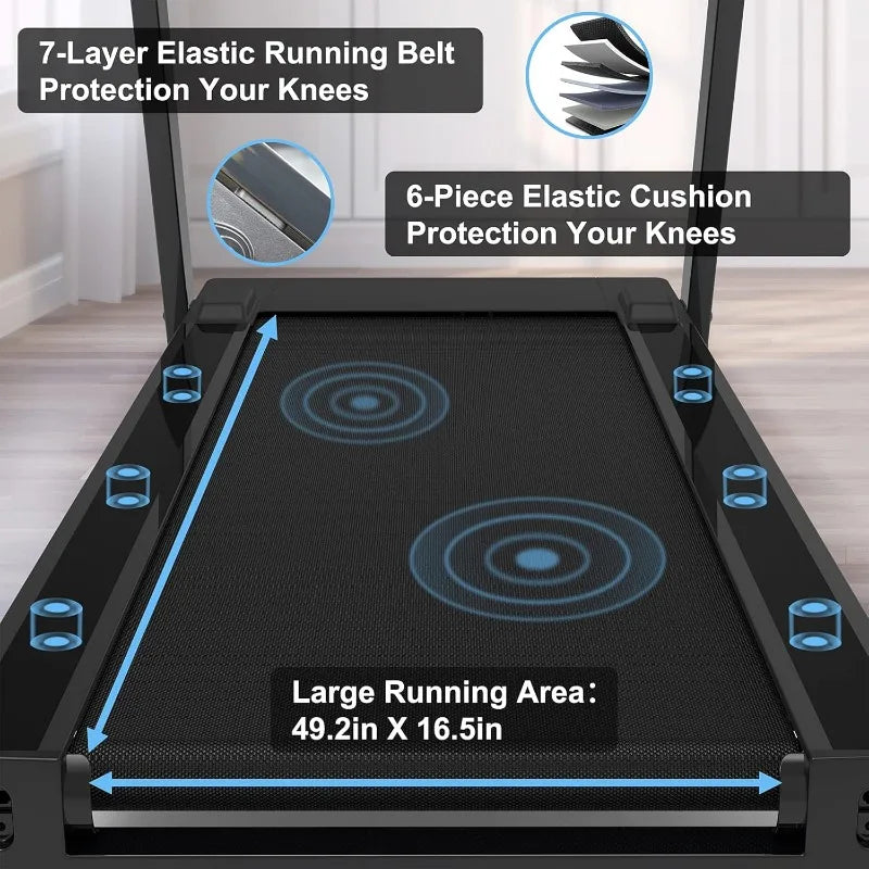 RUNOW Treadmill with Incline, Foldable Bluetooth Support