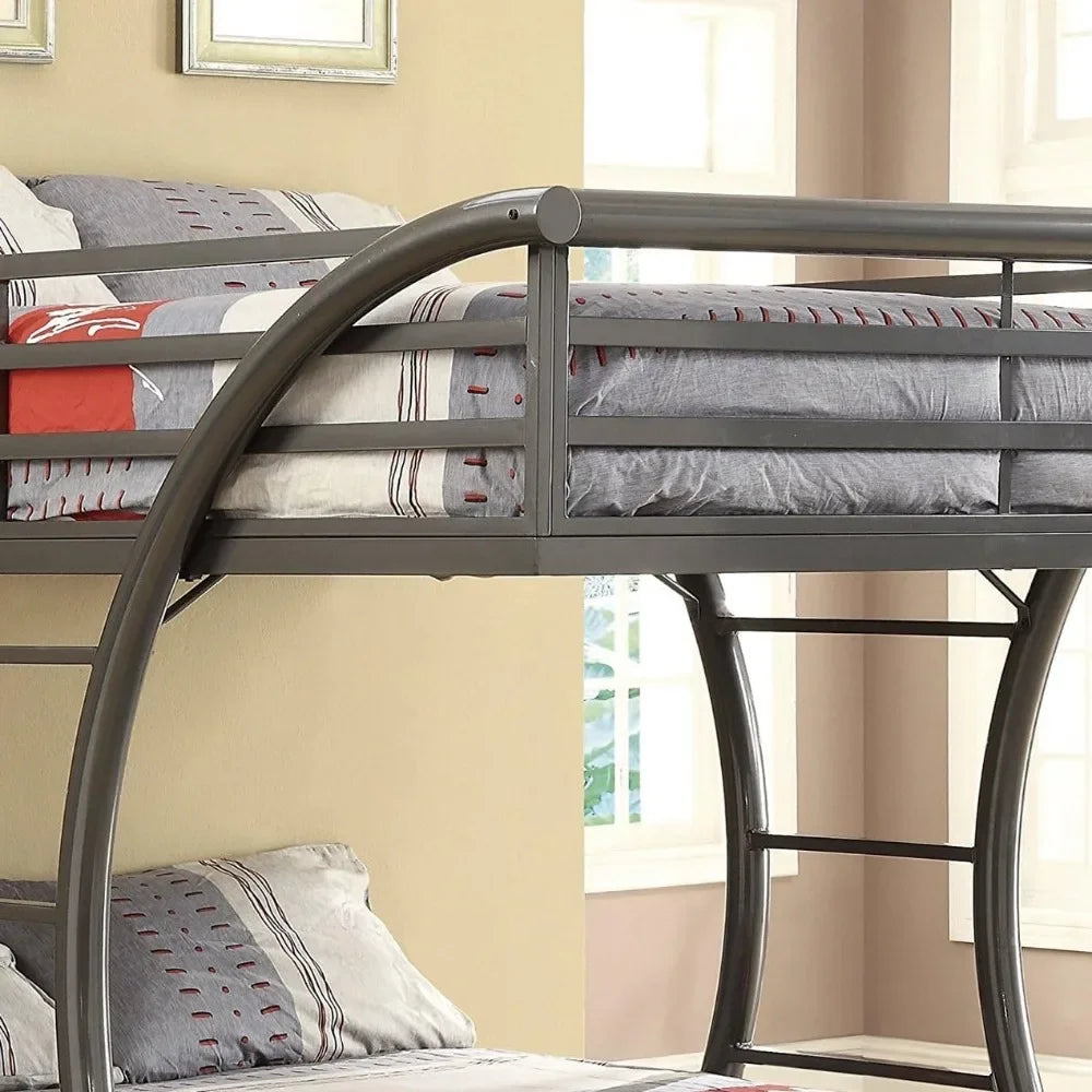 Coaster Home Furnishings Stephan Full over Full Bunk Bed Gunmetal bunk beds  bedroom set  bedroom furniture