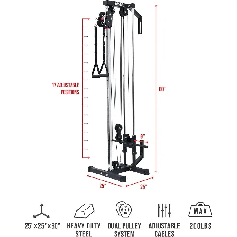 Valor Fitness BD-62 Wall Mounted Cable Machine for Home Gym