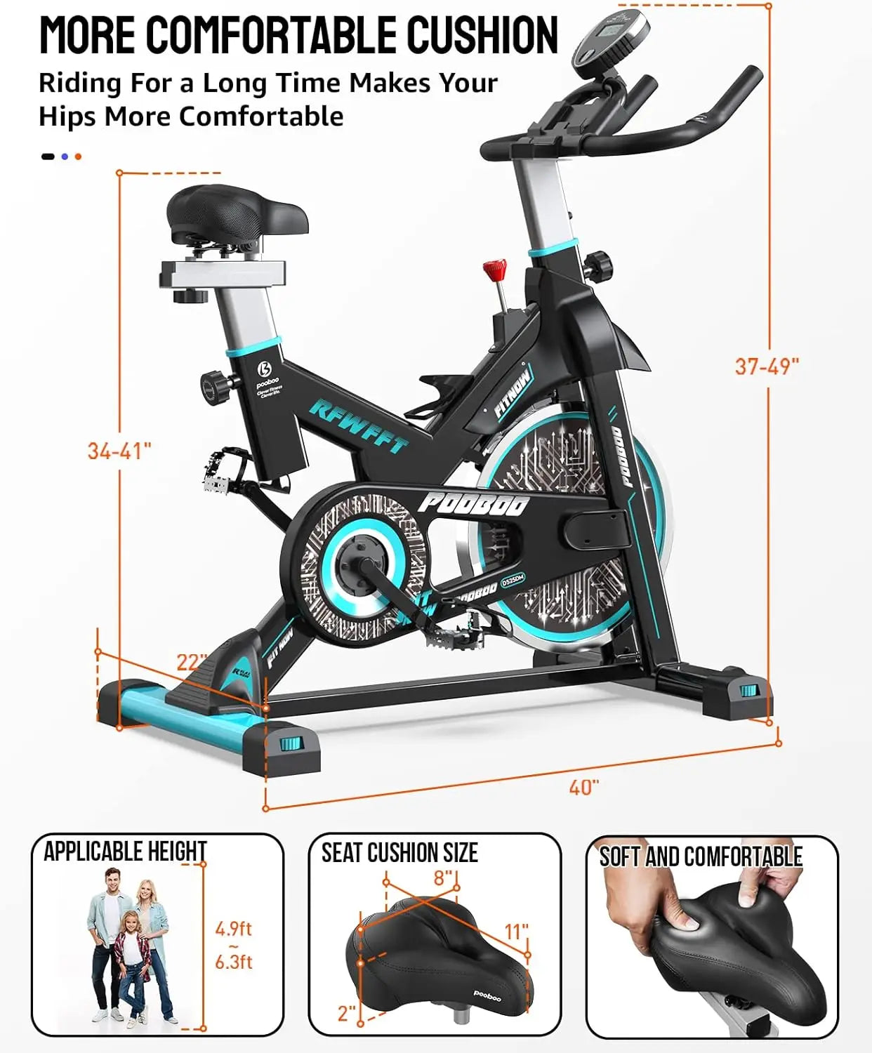 Adjustable Magnetic Brake Pad Resistance Indoor Cycling Bike