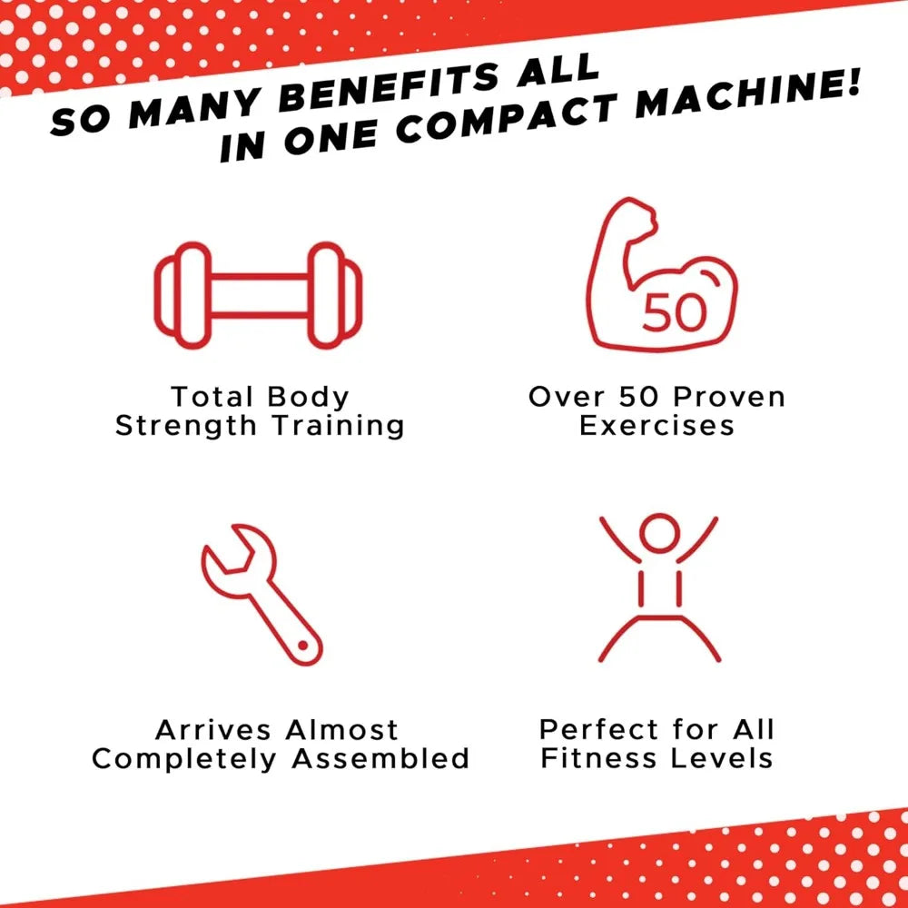 Compact Design Home Gym with Versatile Exercises Equipment