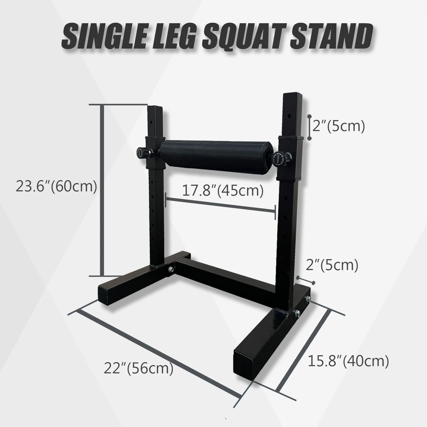 Single Leg Squat Roller Adjustable Height Leg Squat Stand Bulgarian Split Squat Stand for Home Gym Leg Strength Training