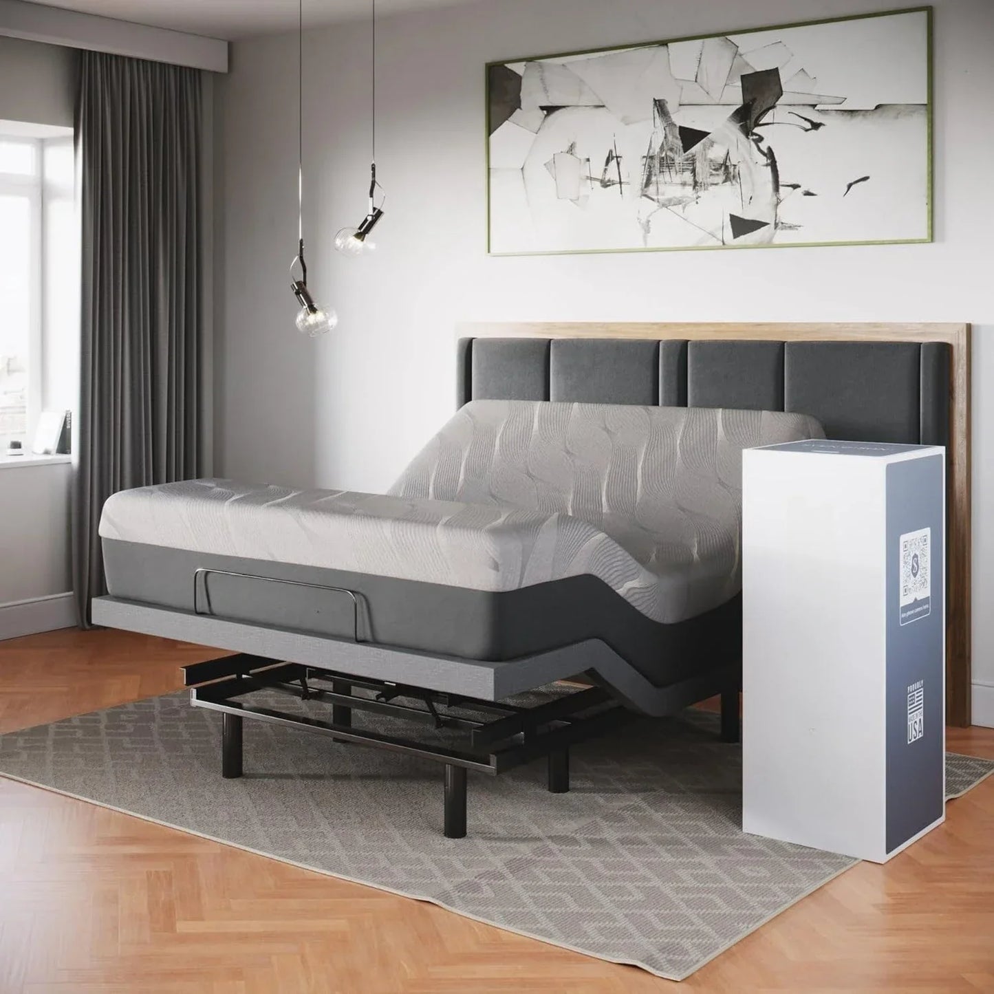 Classic Adjustable Bed Base Frame Inch Hybrid Spring Matt