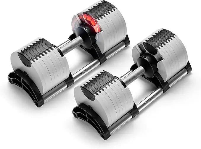 Adjustable Dumbbells Pair 5-80 lbs for Home Gym Use