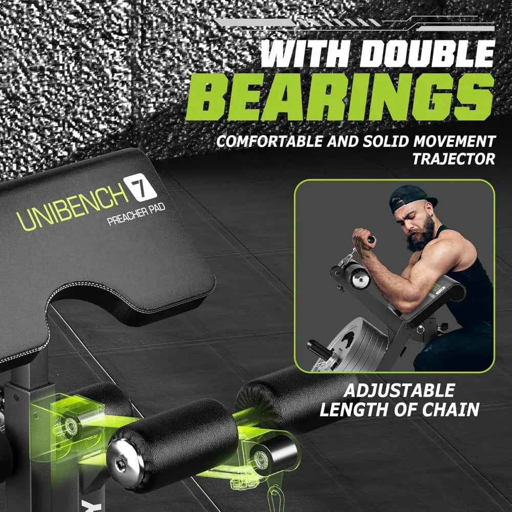 Weight Bench, Adjustable Workout Bench for Home Gym