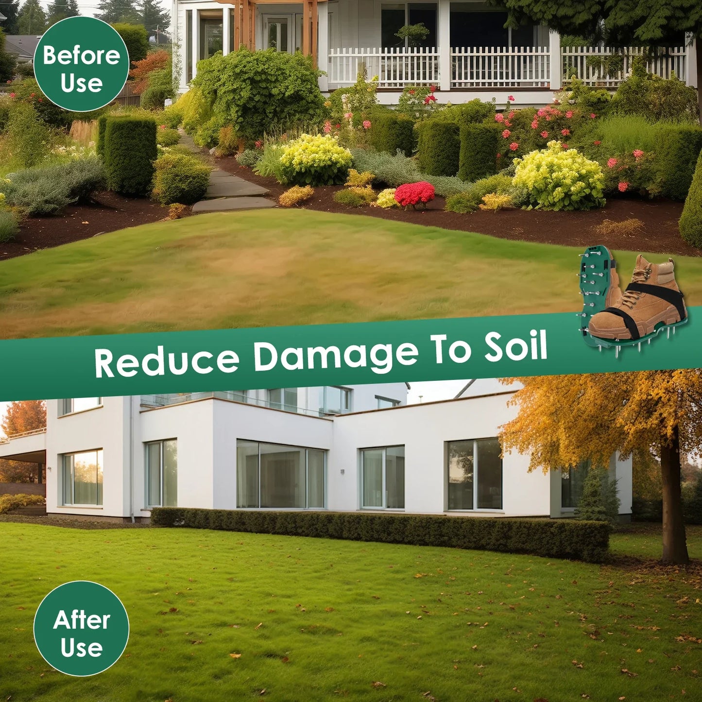 Garden Nail Shoes Grass Loose Soil Tool Lawn Aerator Sandals