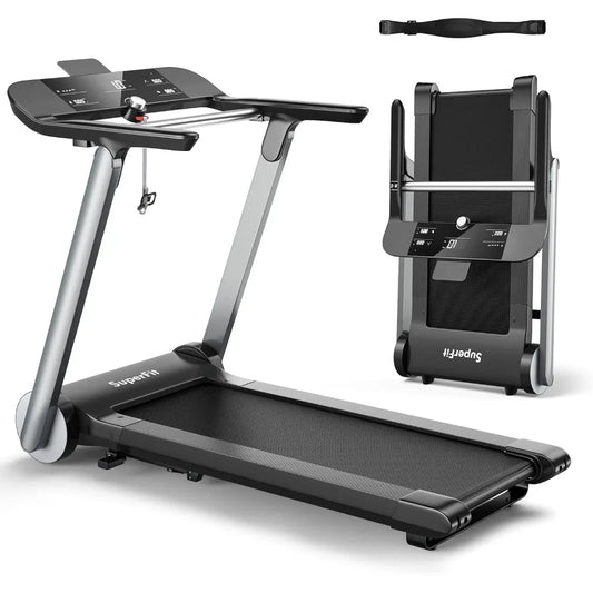 Folding Treadmill for Gym with Heart Rate Belt and Bluetooth