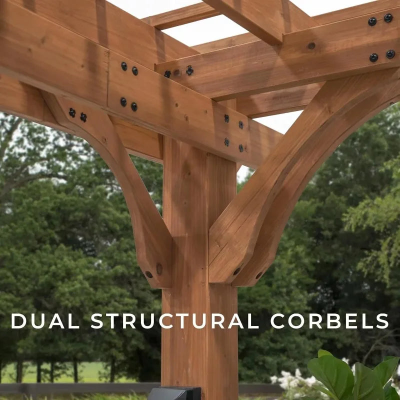 16 ft. x 12 ft. All Wooden Pergola Kit