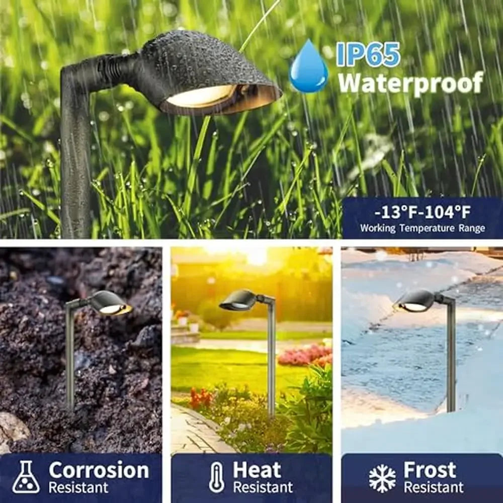 Brass Landscape Path Lights LED 12V Low Voltage Adjustable Outdoor lights Waterproof