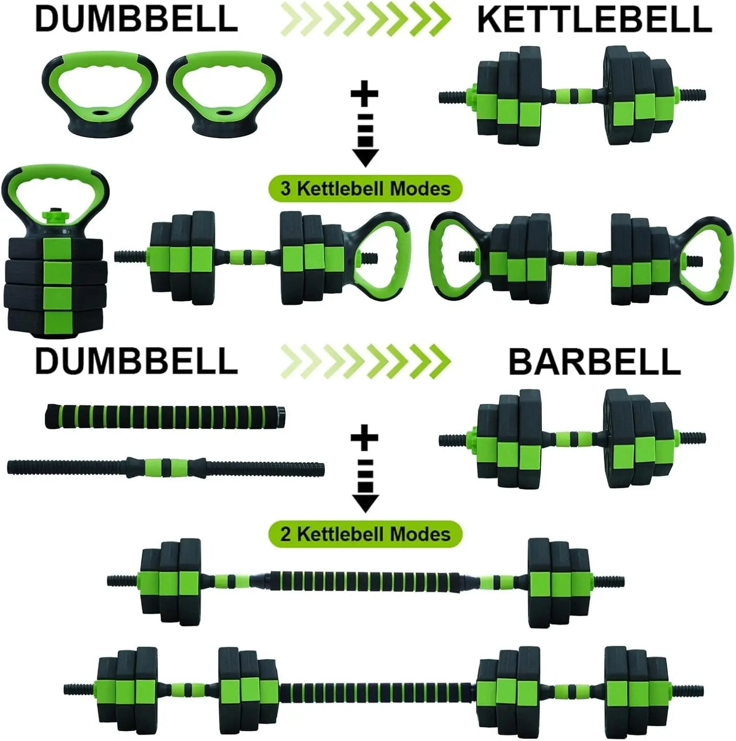 66lbs/88lbs Weight 4 in 1 Adjustable Kettlebell Set for GYM Home
