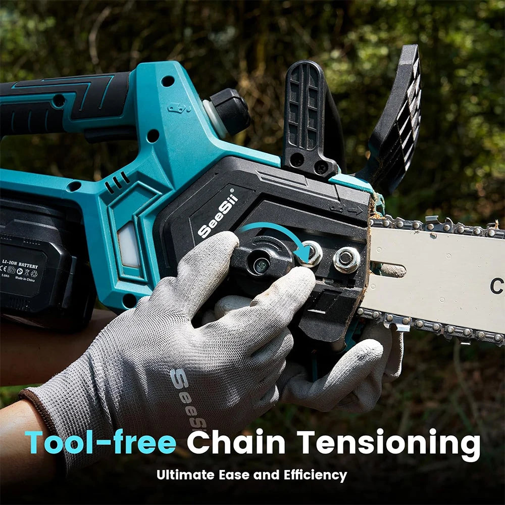Seesii 12'' Brushless Electric Chainsaw Cordless Chain Saw