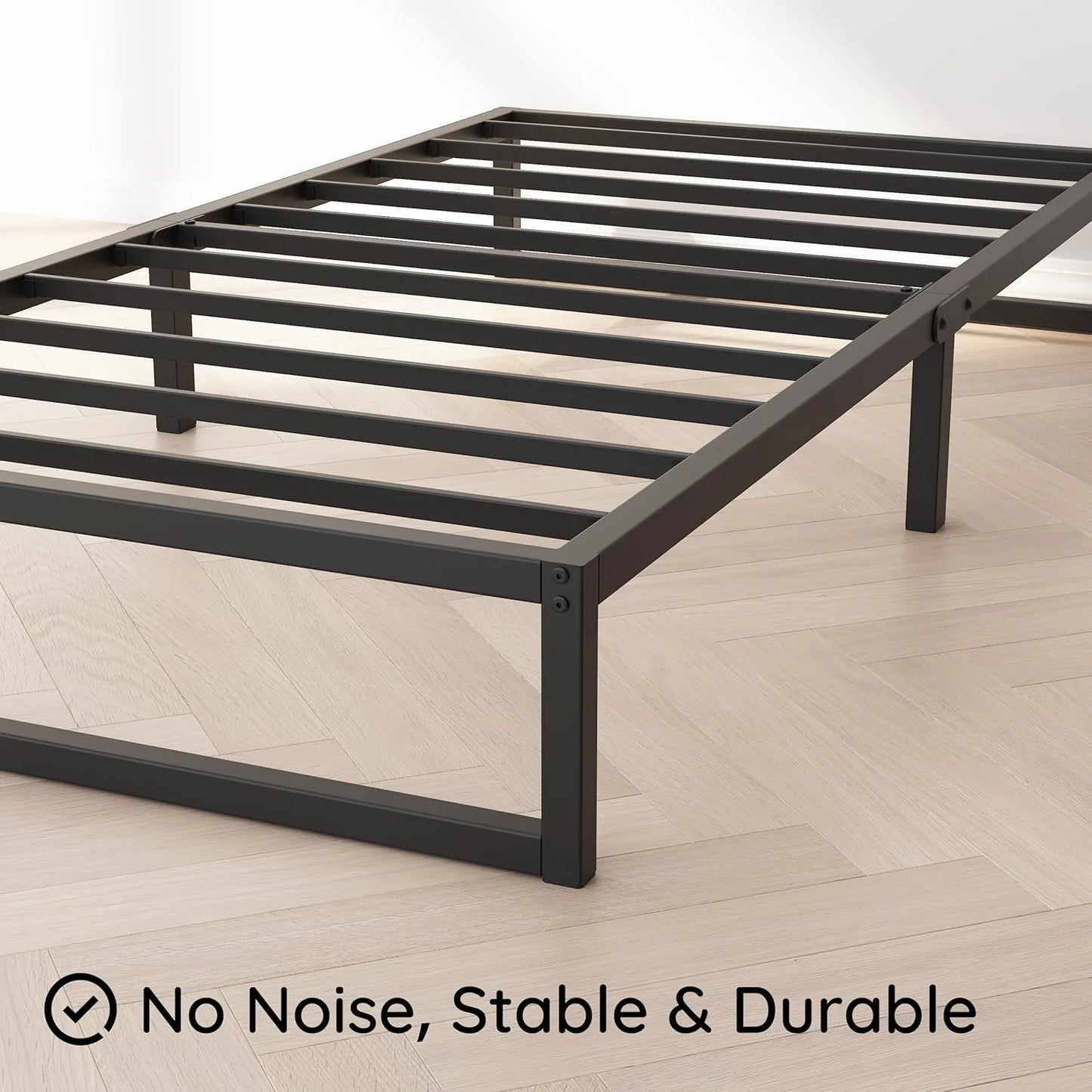 8 Inch Twin XL Bed Frames, Mattress Foundation with Steel Slat Support
