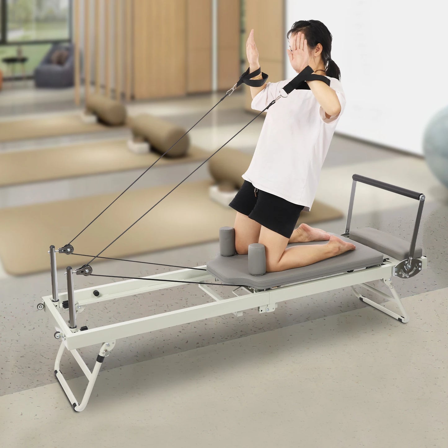 Foldable Pilates Reformer Machine Multifunctional Yoga Fitness Equipment Pilates Exercise Equipment