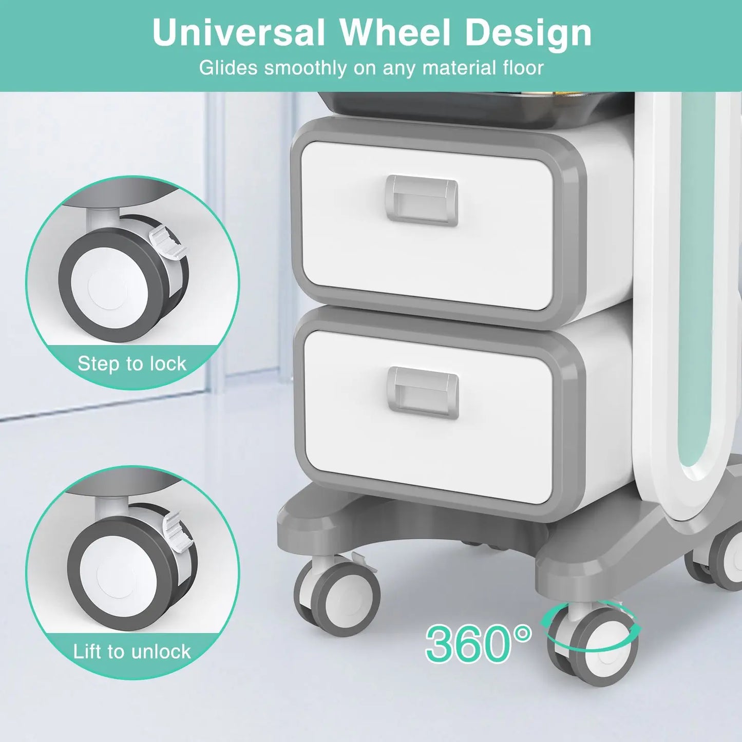 Mobile Medical Trolley Cart