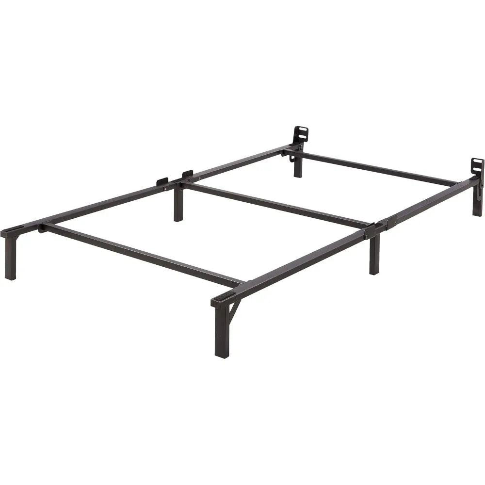Metal Twin Size Bed Frame, 6-Leg Base for Box Spring and Mattress Support