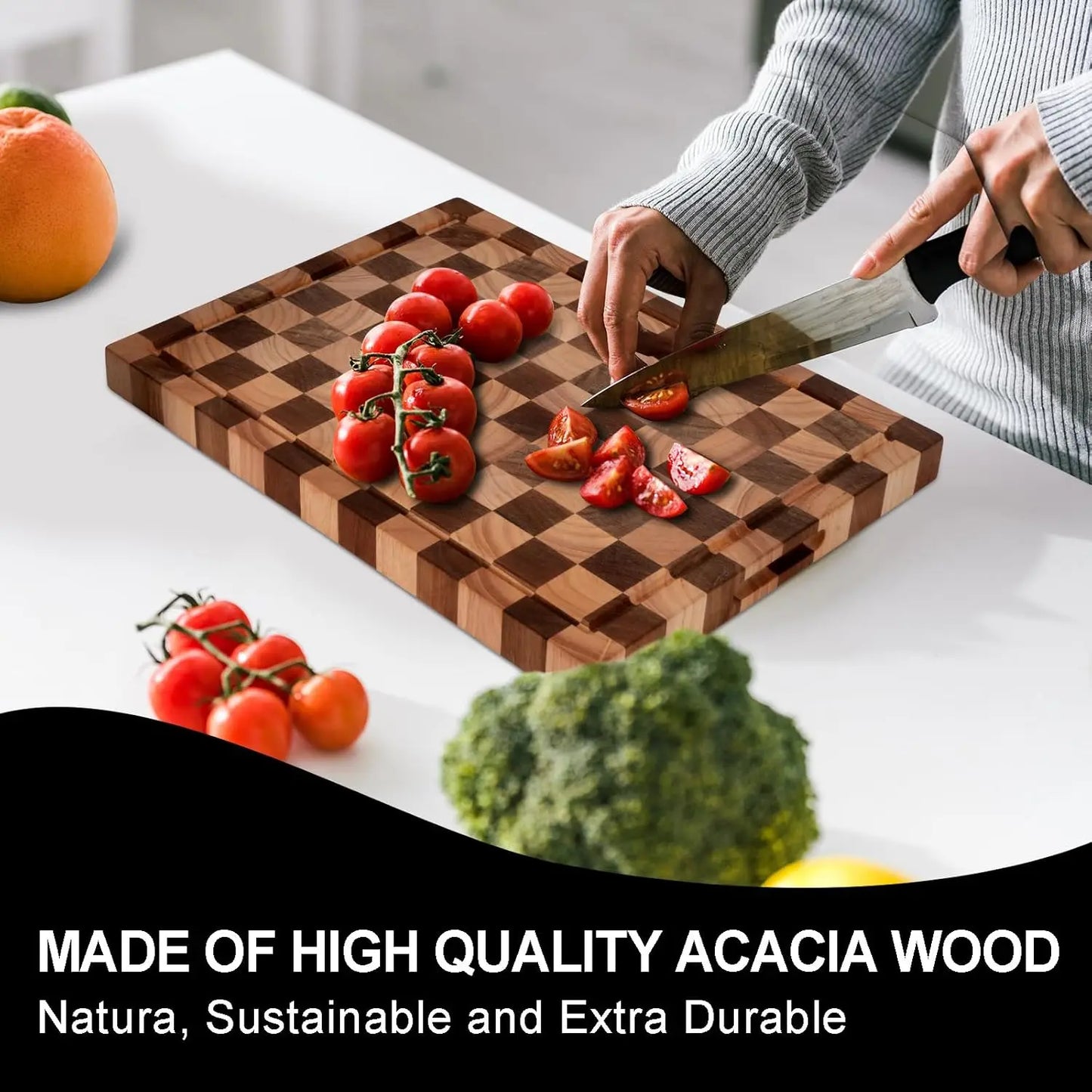 Wood Cutting Board 20 15 1.5 Inch