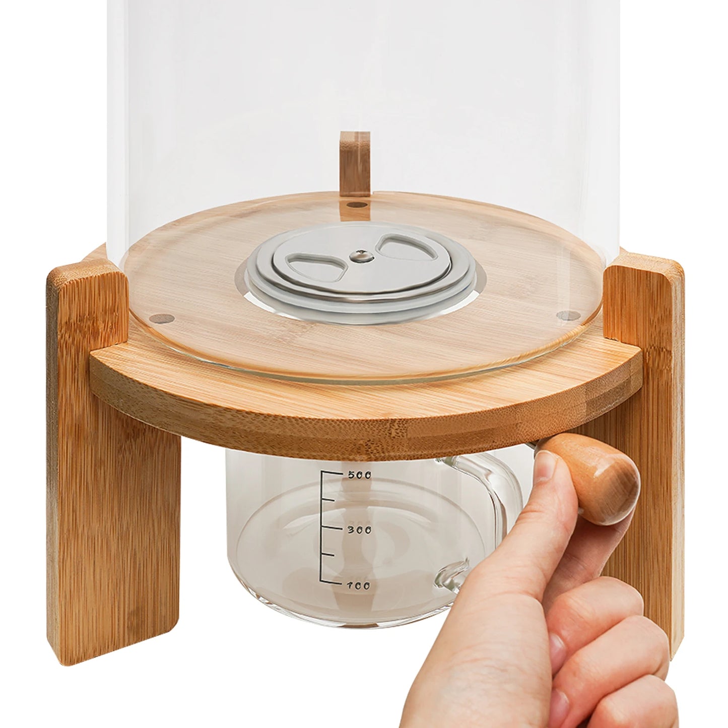 7.5L Rice Dispenser Airtight Storage Container Dry Food Storage W/ Cup Kitchen Grain Storage Bucket