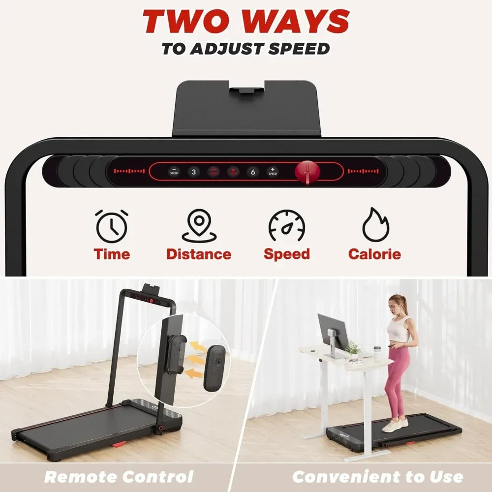 Folding Treadmill with LED Display, Portable Walking Pad