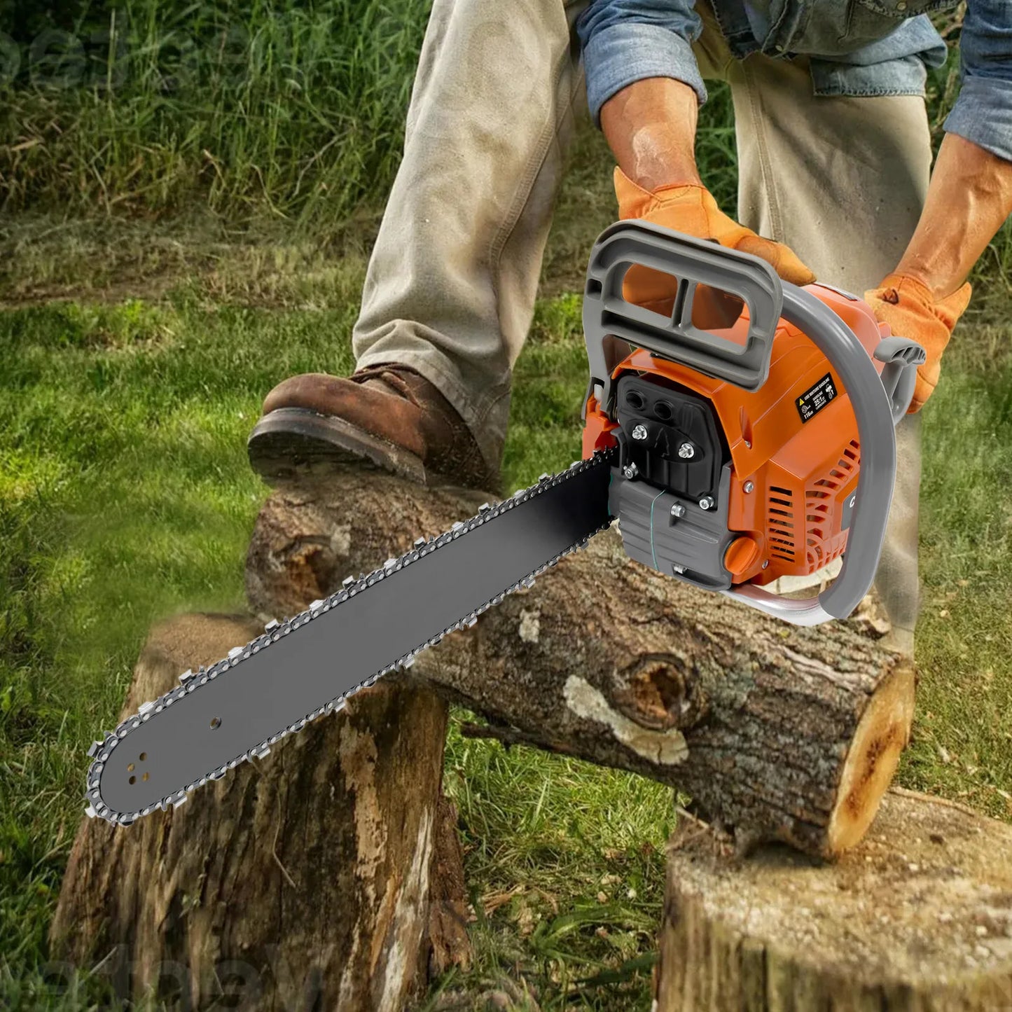 20 Inch Chainsaw 58CC Power Chain Saws Gas Powered 2 Stroke Handed Petrol Gasoline Chain Saw