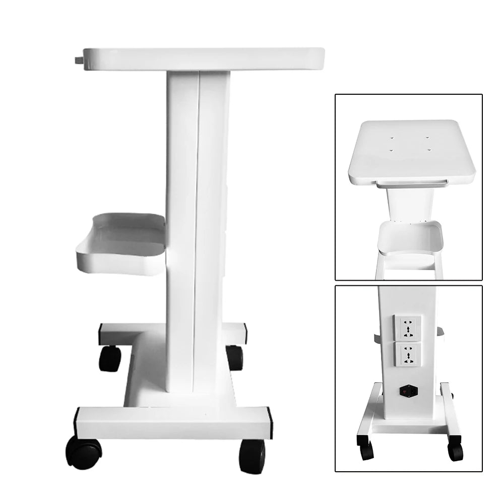 Salon Trolley With Socket Stand Rolling Cart Beauty Wheel Holder Spa Cart 45kg