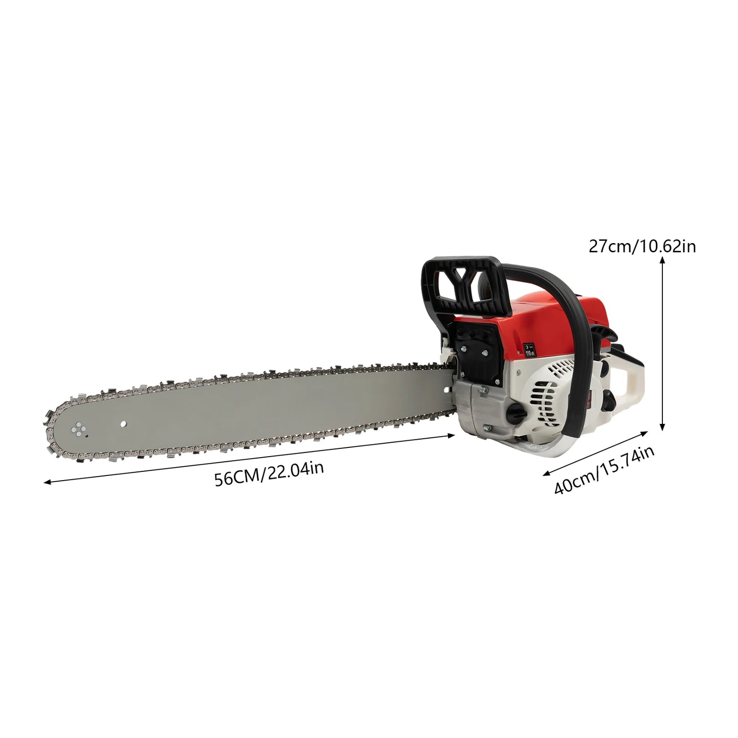 22 Inch 52CC Gasoline Chainsaw 2.0KW 2-Stroke Engine Gas Powered Chain Saw