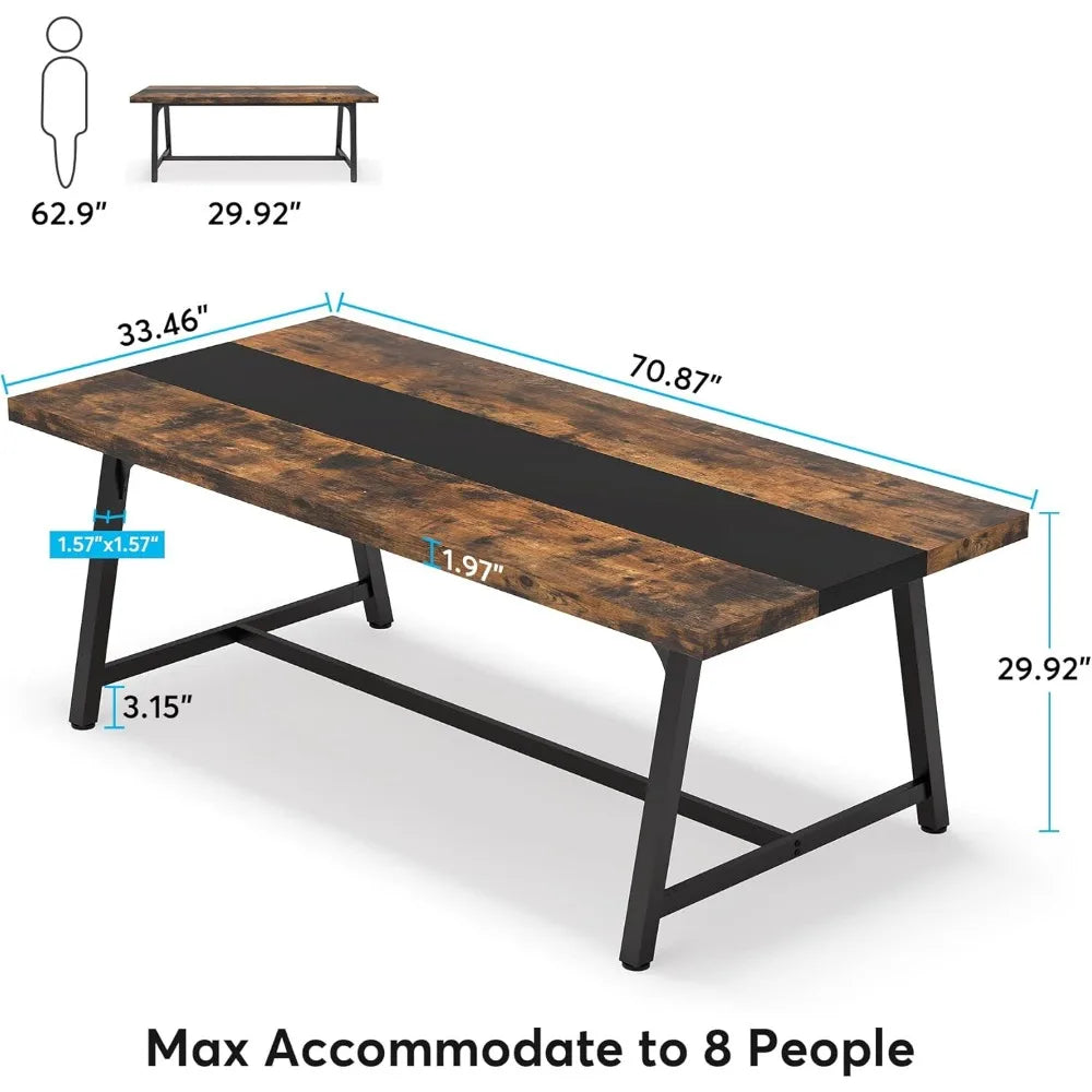 Tribesigns Dining Table for 8 People, 70.87-inch
