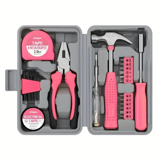 Hammer pink home hand tool set