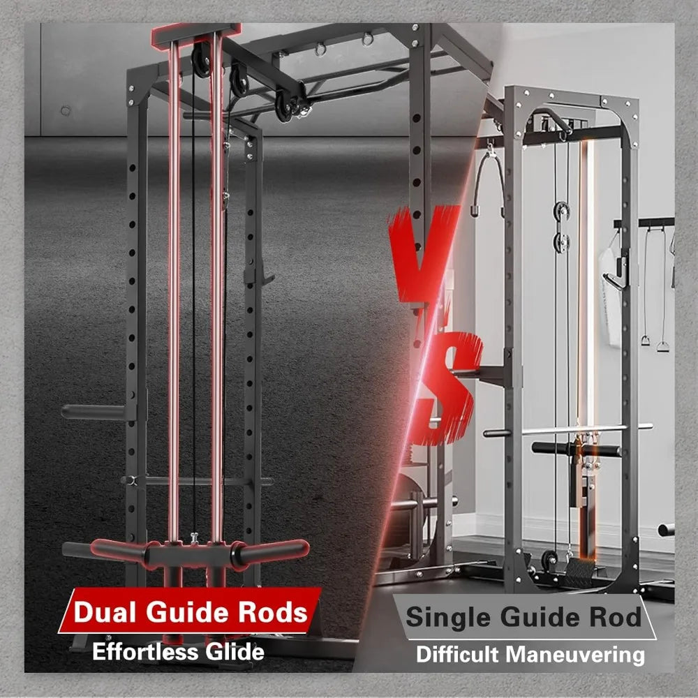 All-in-One Squat Rack Power Cage 1000 LBS Capacity Fitness