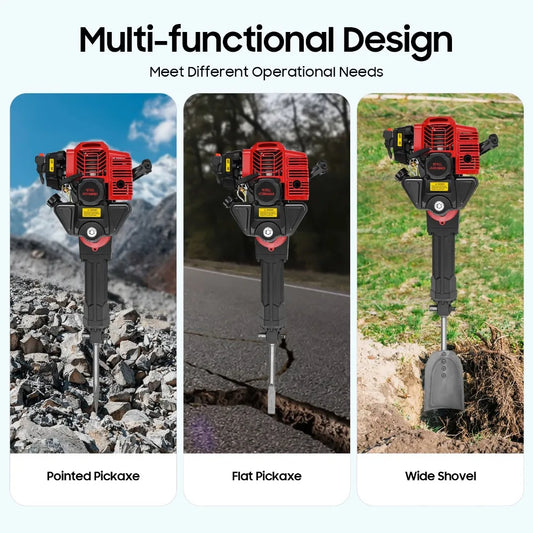Handheld Trencher Digger Machine 2-Stroke 52CC Gas Powered