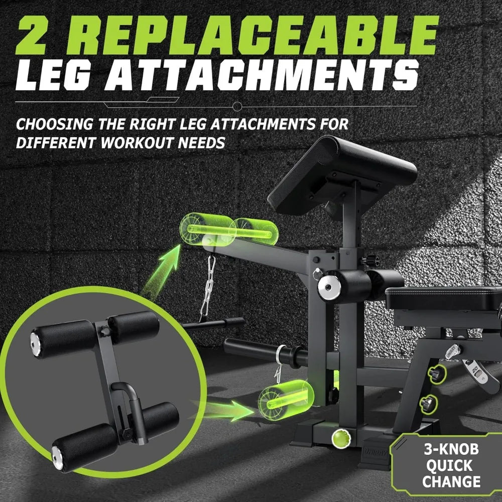 Weight Bench, Adjustable Workout Bench for Home Gym