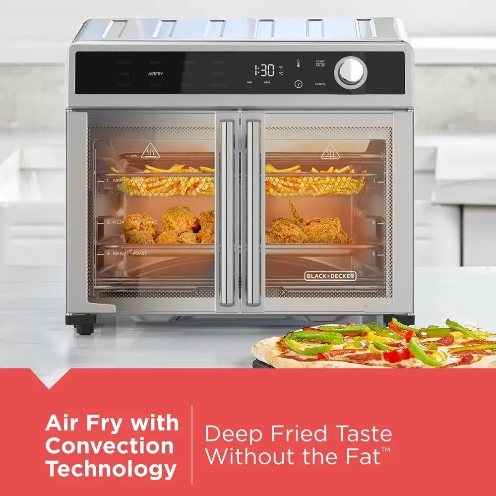 Crisp N Bake Air Fryer Toaster Oven 12 in 1 Convection Kitchen Appliance Fast Cooking Large Capacity Multi Function Cooking