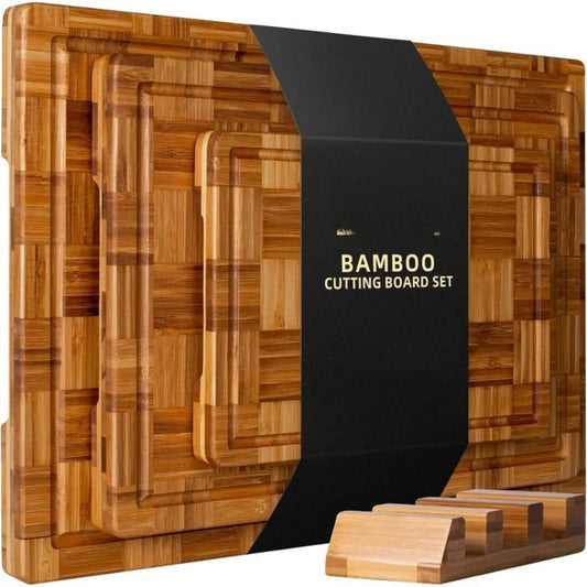 Large Bamboo Cutting Boards, (Set of 3)