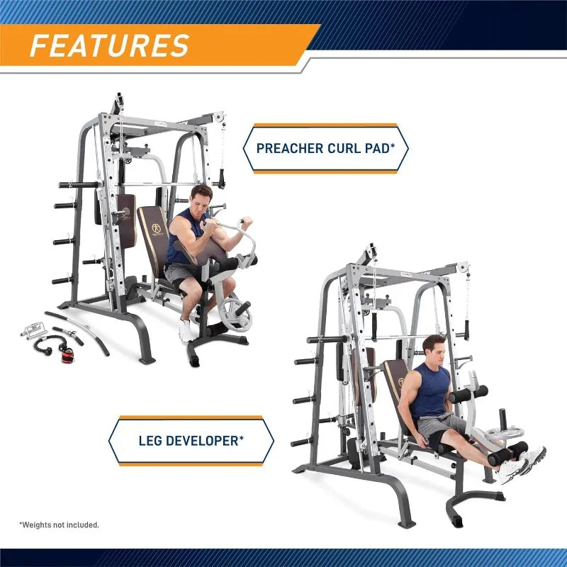 MARCY Smith Cage Workout Machine Full Body Strength Training Home Gym Equipment