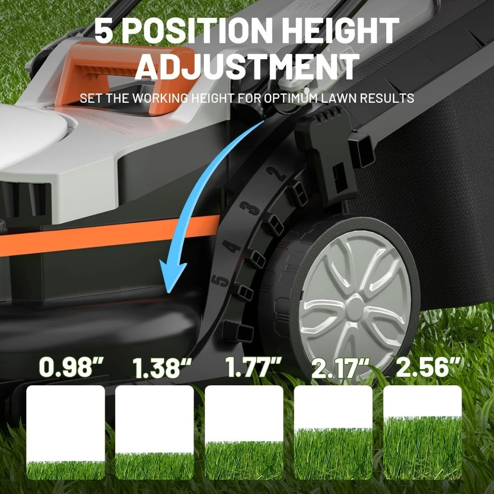 Cordless Lawn Mower , Handy+ Electric Lawn Mowers, Heights Adjustment, Light Weight