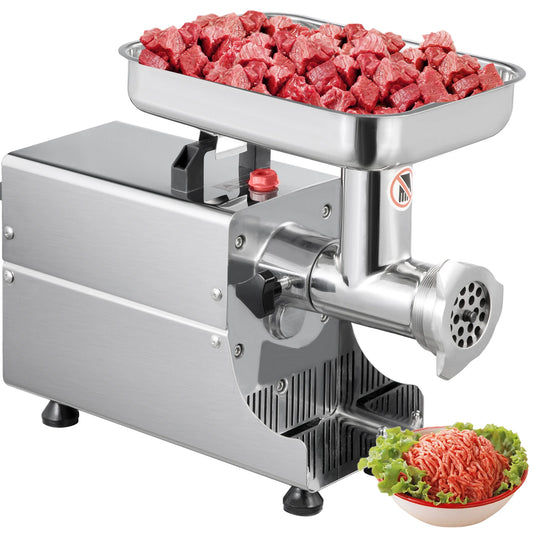 VEVOR 250Kg/H Electric Meat Mincer Grinder 1100W Commercial Kitchen Chopper Food Processor Sausage Maker Machine Home Appliance