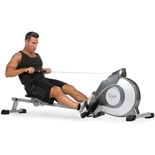 Sunny Health & Fitness Flip & Foldable Rowing Machine for Home