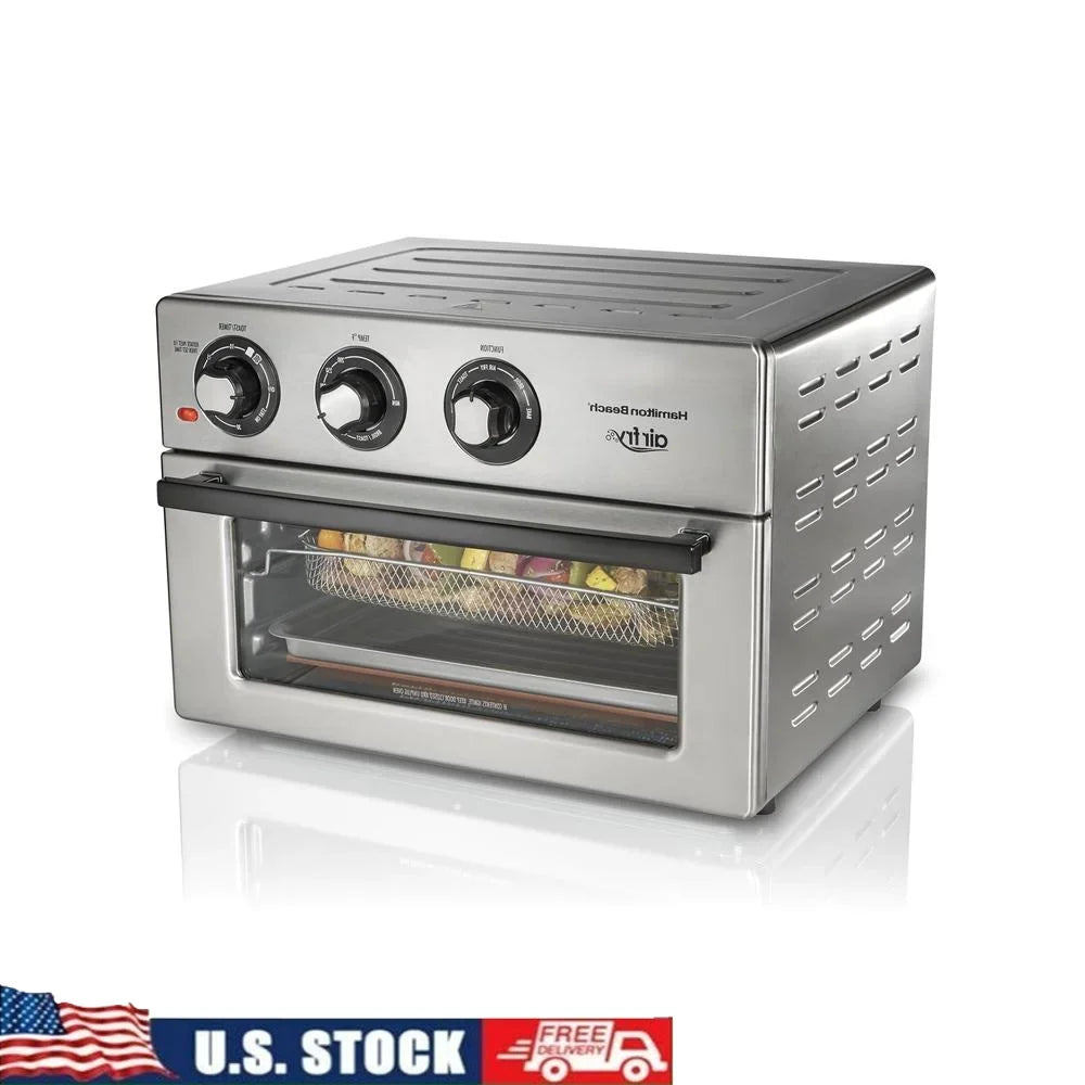 Toaster Oven Air Fryer Combo 1800W 6 Cooking Modes Bake Broil Toast Convection Fits 12 Pizza Multi-functional Kitchen Appliance