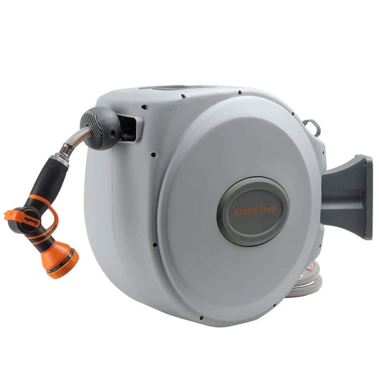 Giraffe Tools CW20 Retractable Garden Hose Reel 5/8" x 65 ft Heavy Duty Water Hose Reel