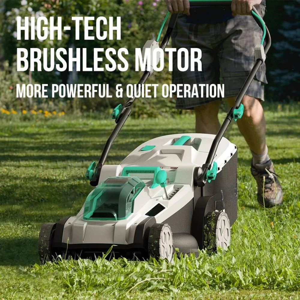 Cordless Lawn Mower 17 Inch, 2 x 20V 4.0Ah Battery Lawn Mower