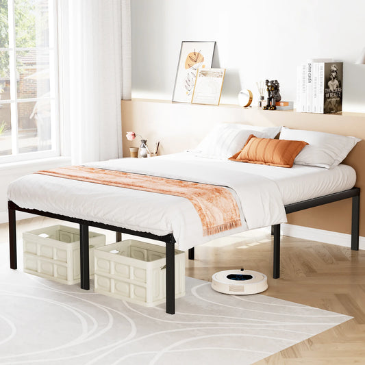 JHK Basic Twin Full Queen King Size Bed Frame Metal Platform Bedroom Frames