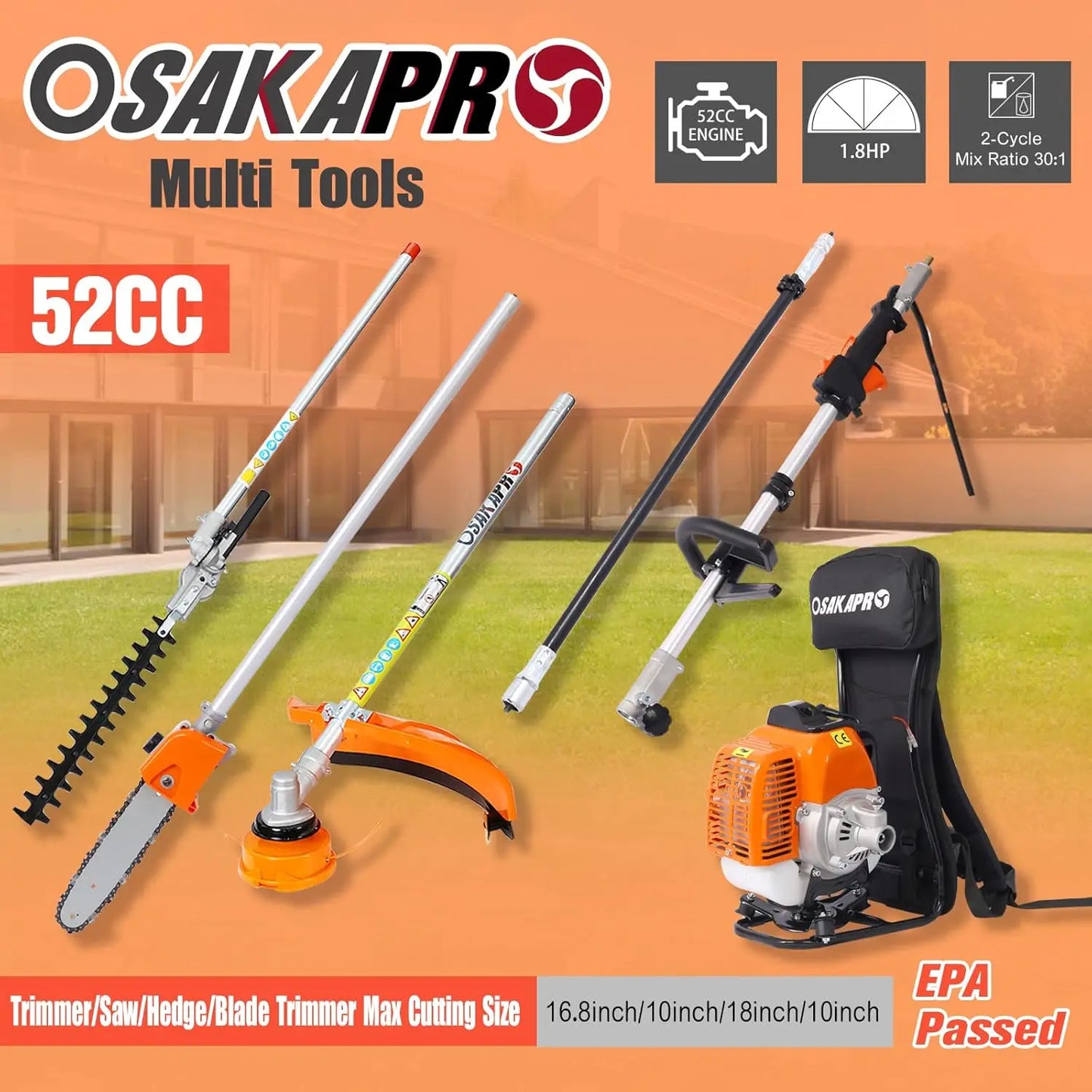 Backpack 4 in 1 Multi-Functional Trimming Tool