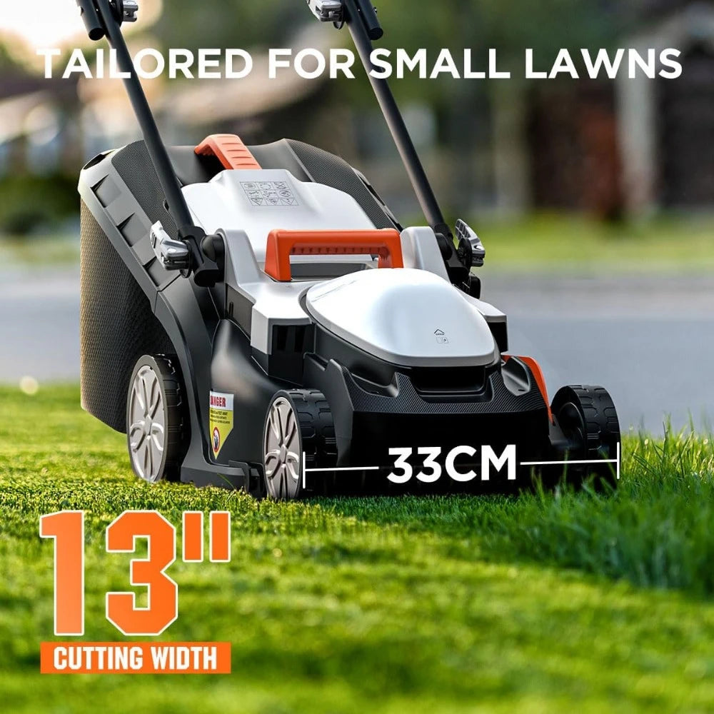 Cordless Lawn Mower 13 Inch, U20 Handy+ 20V Electric Lawn Mowers Light Weight