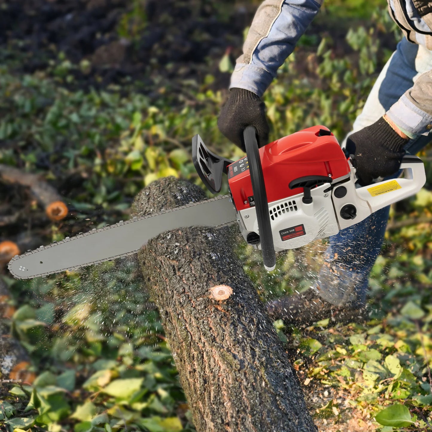 22 Inch 52CC Gasoline Chainsaw 2.0KW 2-Stroke Engine Gas Powered Chain Saw
